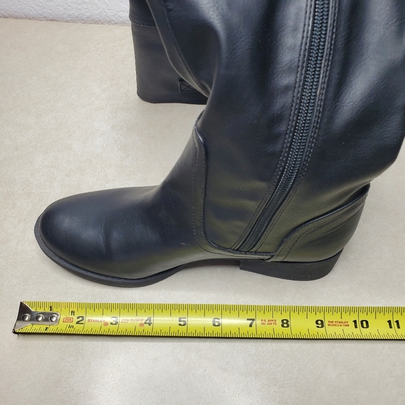 Maurices Over the Knee Boots Black Buckle Design Womens Size 6 - Picture 6 of 12